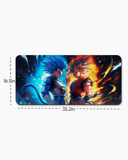 The Saiyan's Fire and Ice Desk Mat