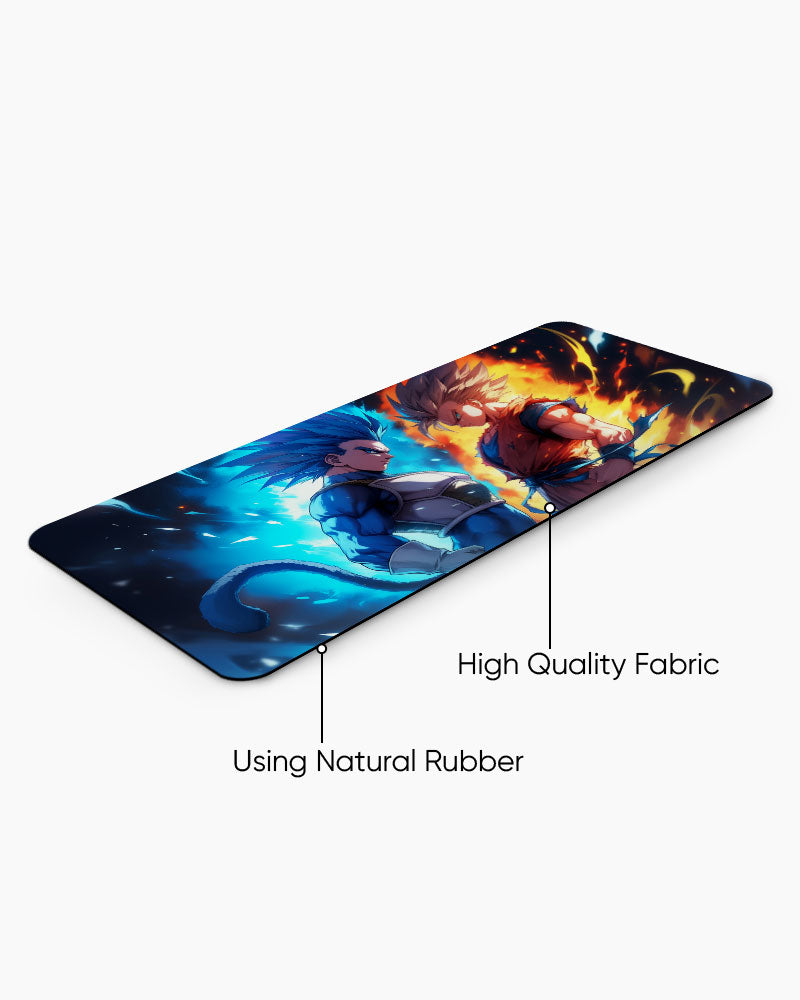 The Saiyan's Fire and Ice Desk Mat