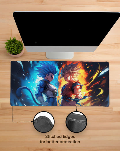 The Saiyan's Fire and Ice Desk Mat