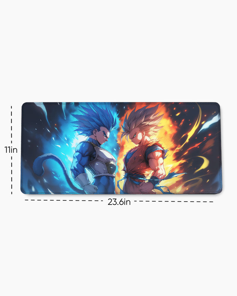 The Saiyan's Fire and Ice Desk Mat