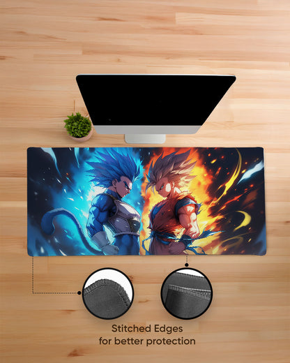 The Saiyan's Fire and Ice Desk Mat