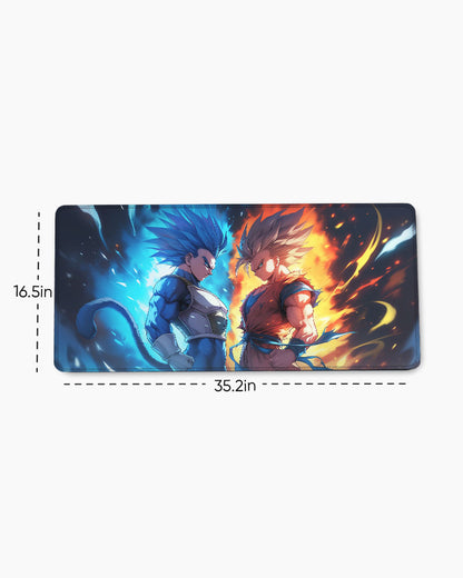 The Saiyan's Fire and Ice Desk Mat