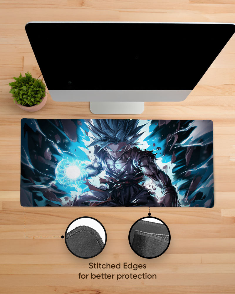 The Saiyan's Divine Kamehameha Desk Mat