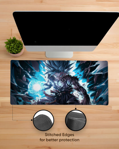 The Saiyan's Divine Kamehameha Desk Mat