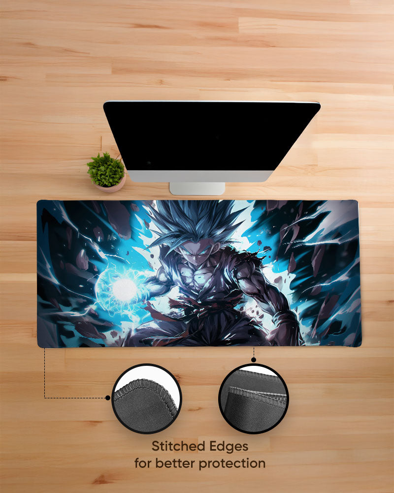 The Saiyan's Divine Kamehameha Desk Mat