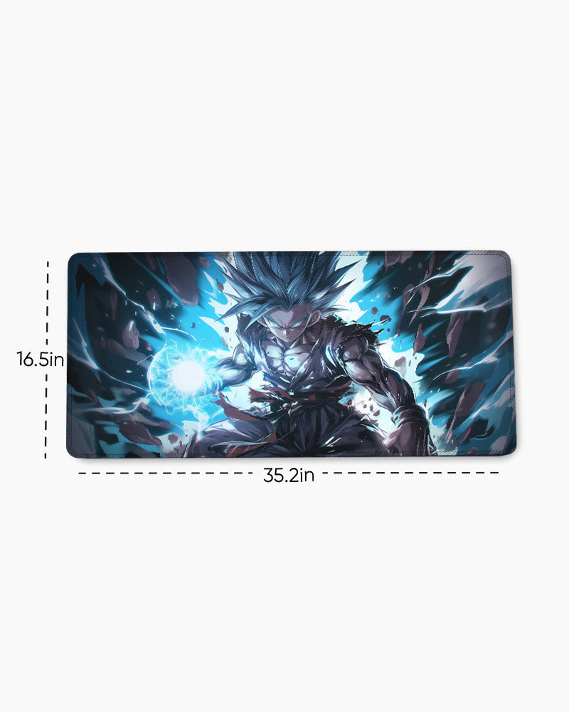 The Saiyan's Divine Kamehameha Desk Mat
