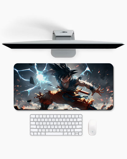The Saiyan's Explosive Will Desk Mat