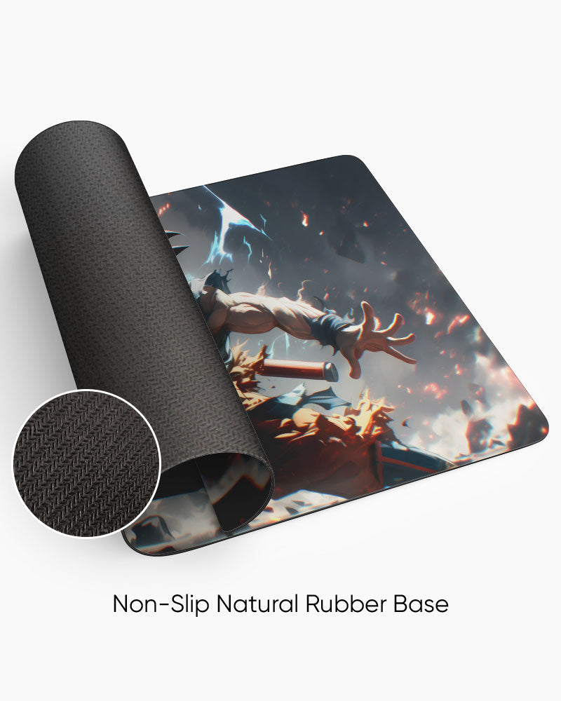 The Saiyan's Explosive Will Desk Mat