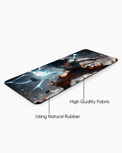 The Saiyan's Explosive Will Desk Mat