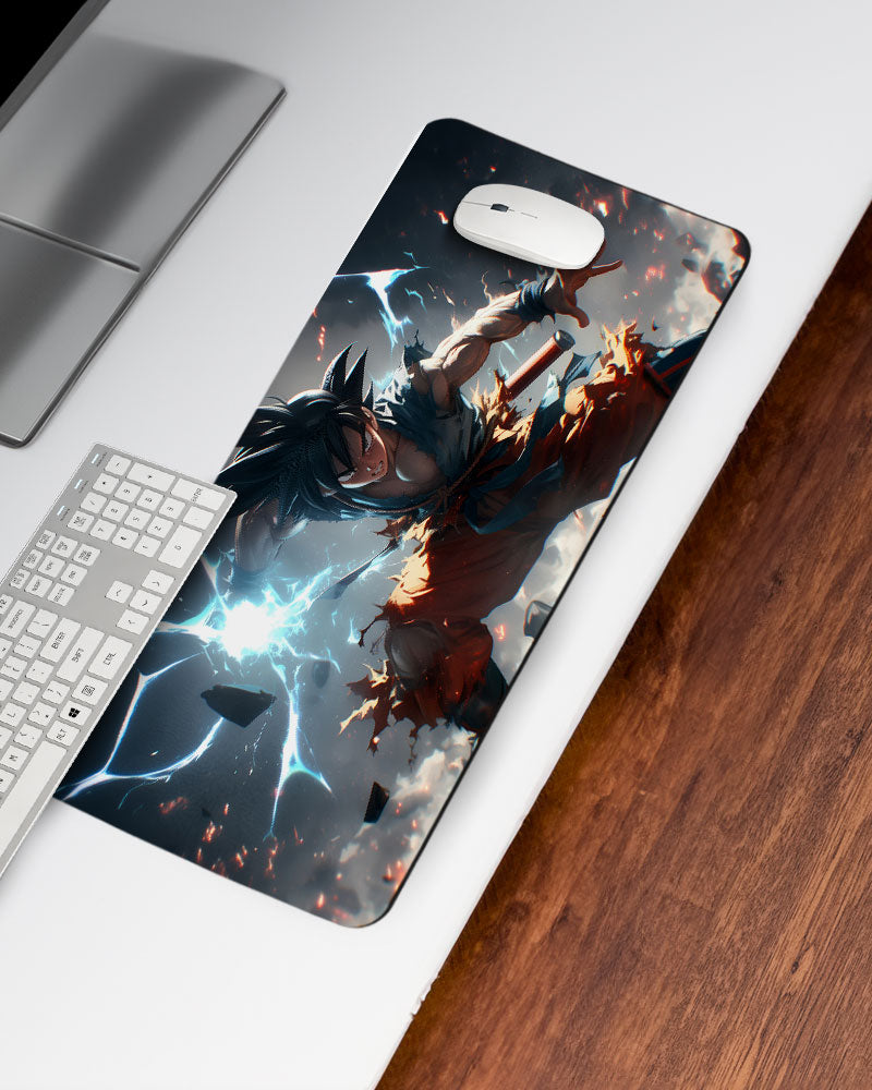 The Saiyan's Explosive Will Desk Mat