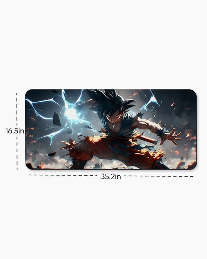 The Saiyan's Explosive Will Desk Mat
