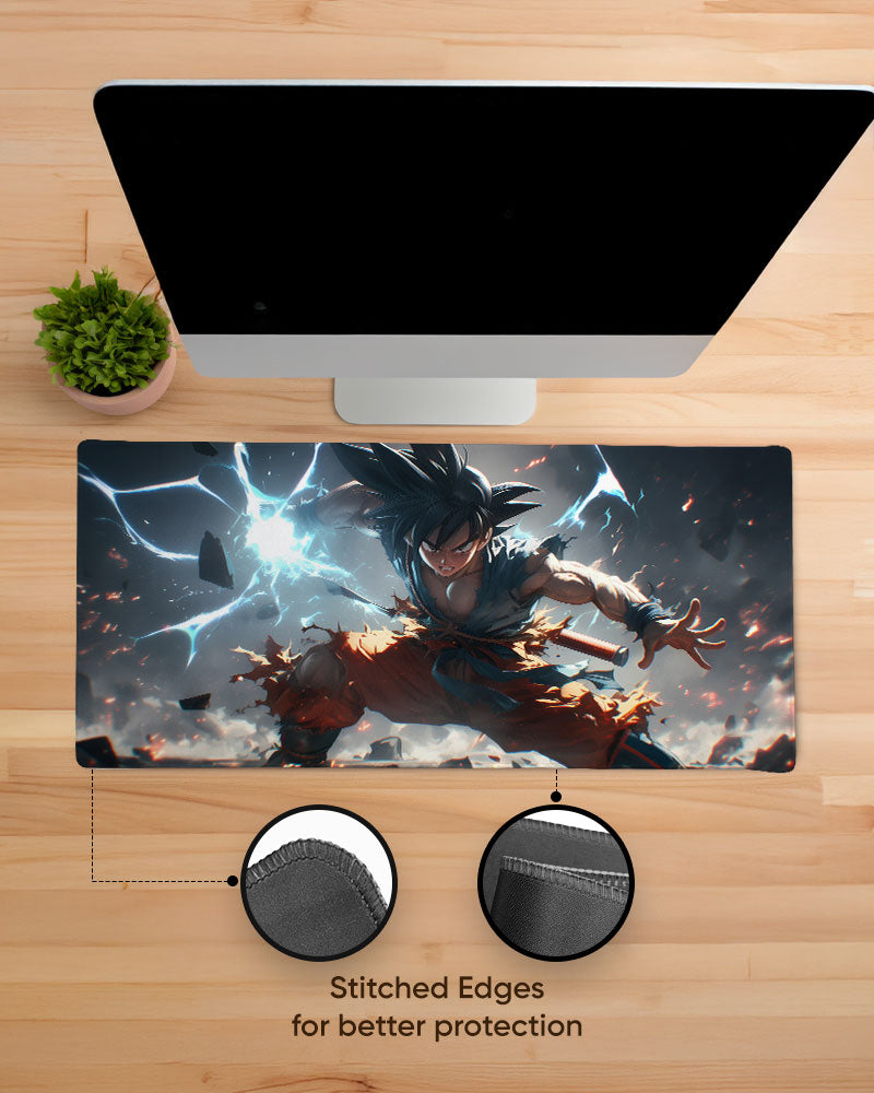 The Saiyan's Explosive Will Desk Mat