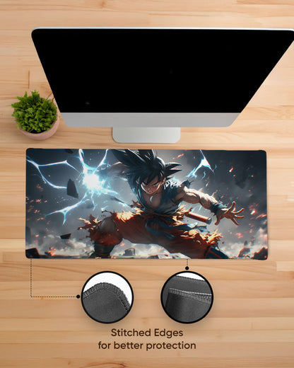 The Saiyan's Explosive Will Desk Mat