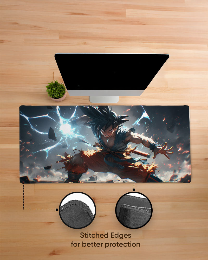The Saiyan's Explosive Will Desk Mat