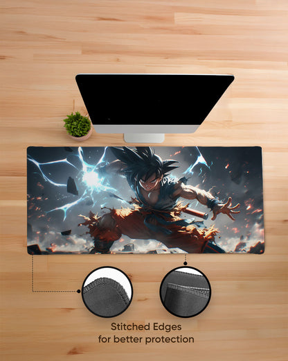 The Saiyan's Explosive Will Desk Mat