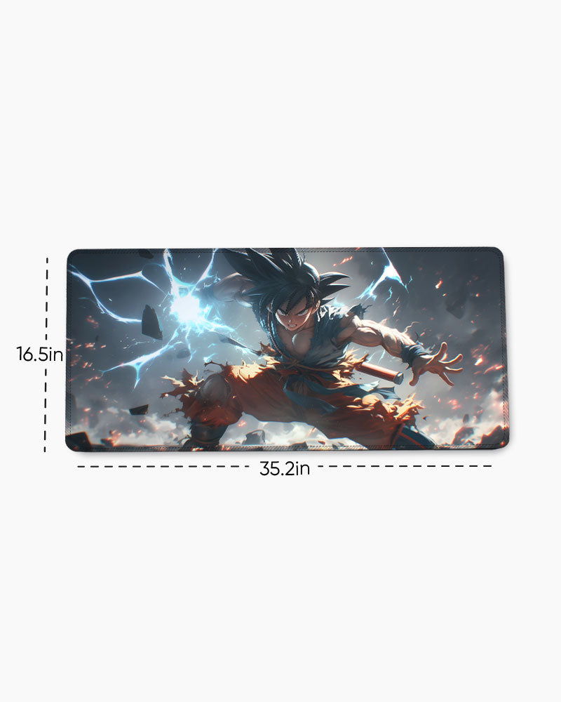 The Saiyan's Explosive Will Desk Mat
