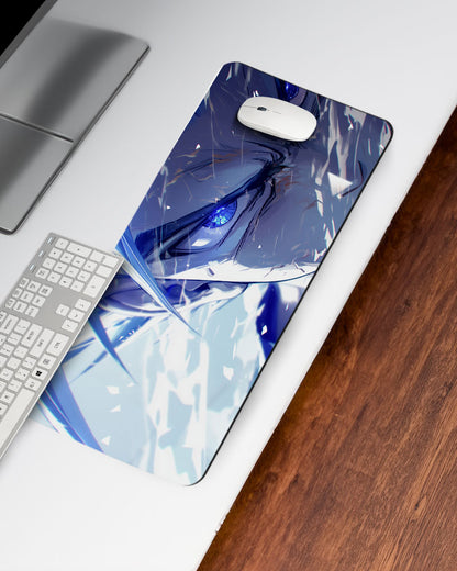 The Saiyan's Blue Aura Desk Mat