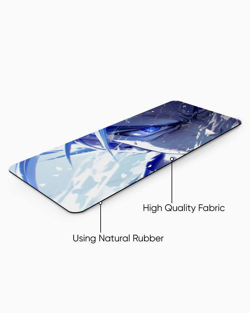 The Saiyan's Blue Aura Desk Mat