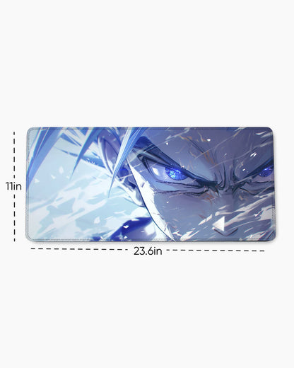 The Saiyan's Blue Aura Desk Mat
