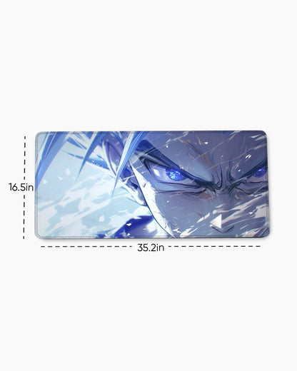 The Saiyan's Blue Aura Desk Mat