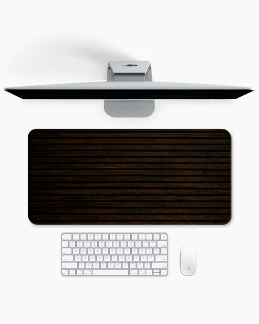 Dark Walnut Wood Desk Mat