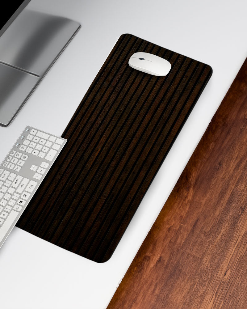 Dark Walnut Wood Desk Mat