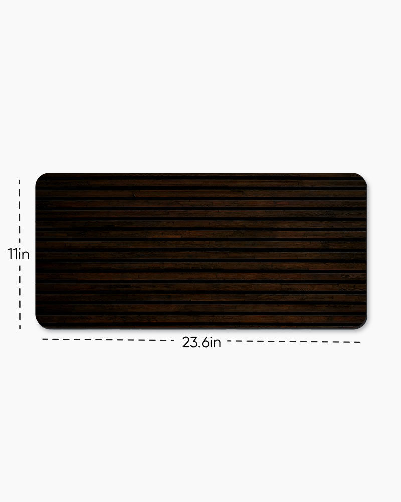 Dark Walnut Wood Desk Mat