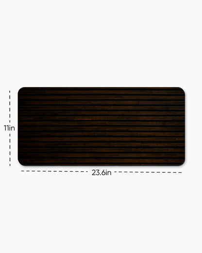 Dark Walnut Wood Desk Mat