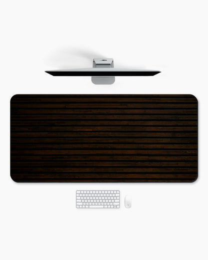 Dark Walnut Wood Desk Mat