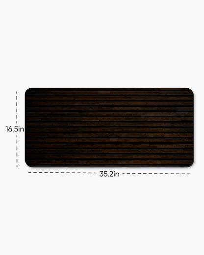 Dark Walnut Wood Desk Mat