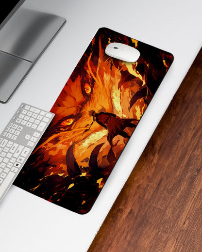 The Fox's Inferno Desk Mat