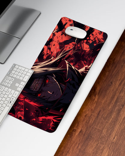 Crimson Crow's Descent Desk Mat