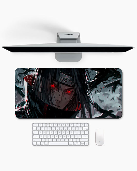 The Crow's Rain Desk Mat