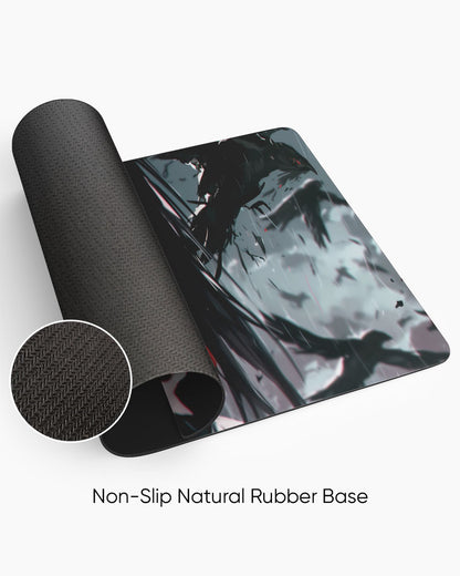 The Crow's Rain Desk Mat