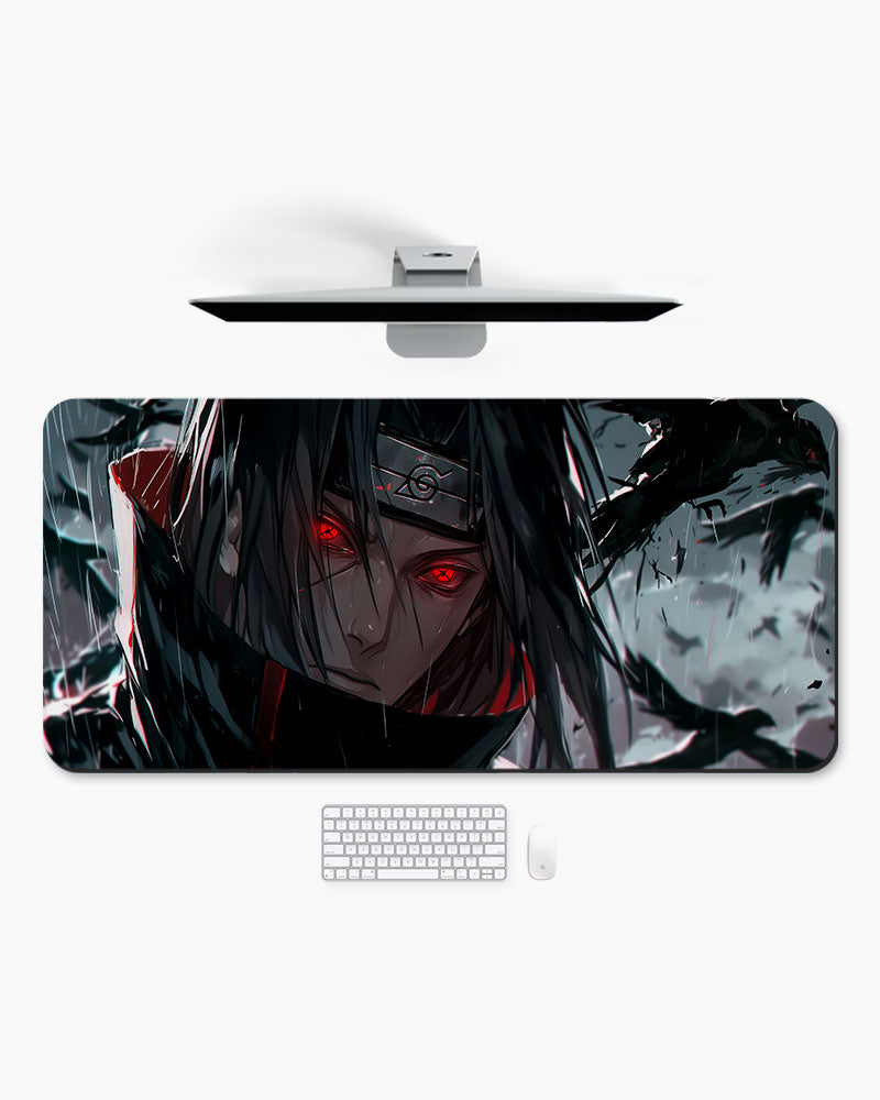 The Crow's Rain Desk Mat