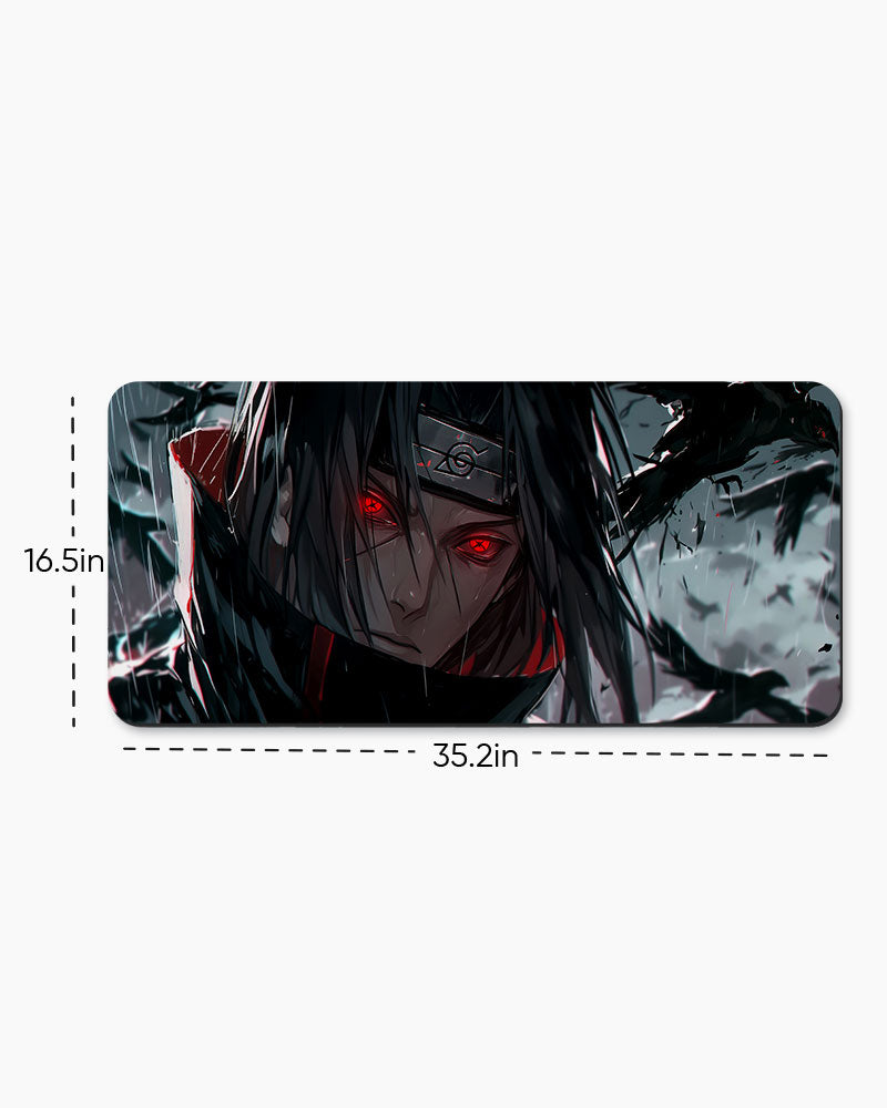 The Crow's Rain Desk Mat