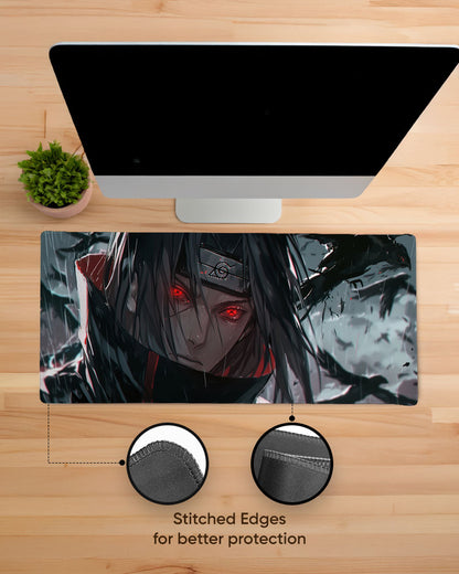 The Crow's Rain Desk Mat
