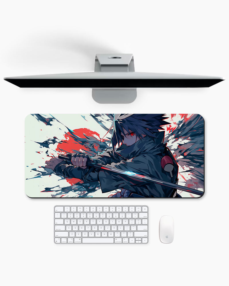 The Red Sun's Edge Desk Mat