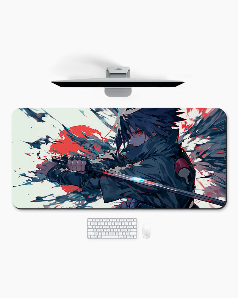 The Red Sun's Edge Desk Mat