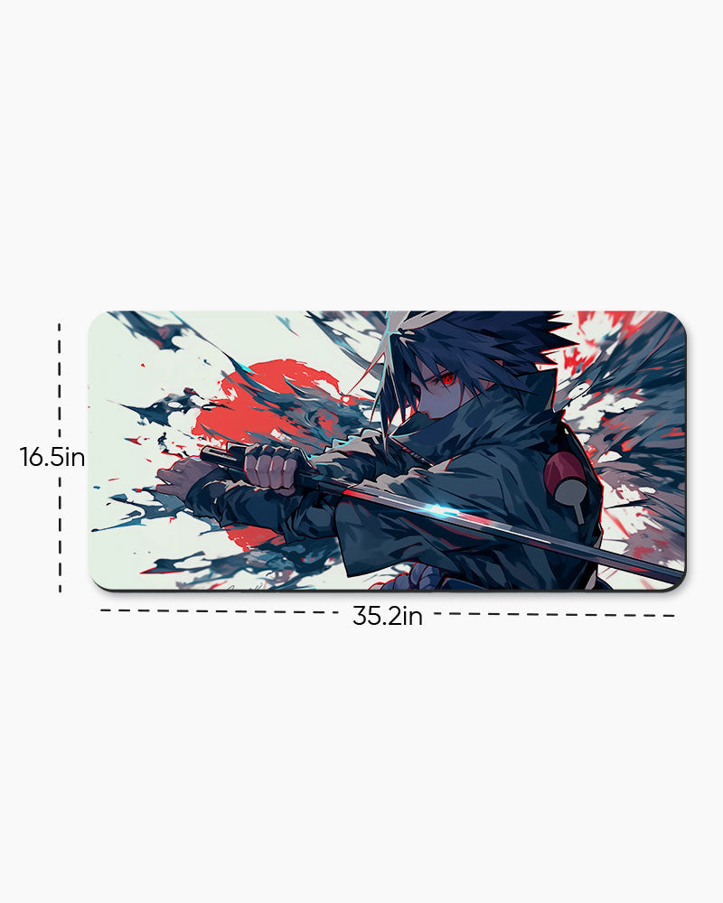 The Red Sun's Edge Desk Mat