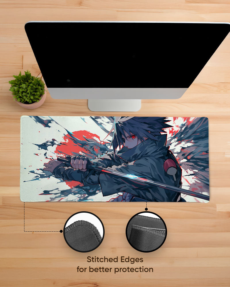The Red Sun's Edge Desk Mat