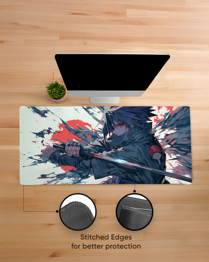 The Red Sun's Edge Desk Mat
