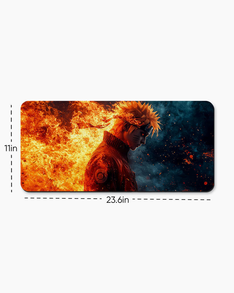 Fire and Shadow Resolve Desk Mat