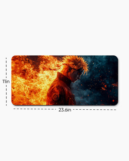 Fire and Shadow Resolve Desk Mat