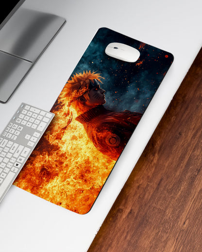 Fire and Shadow Resolve Desk Mat