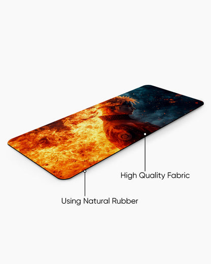 Fire and Shadow Resolve Desk Mat
