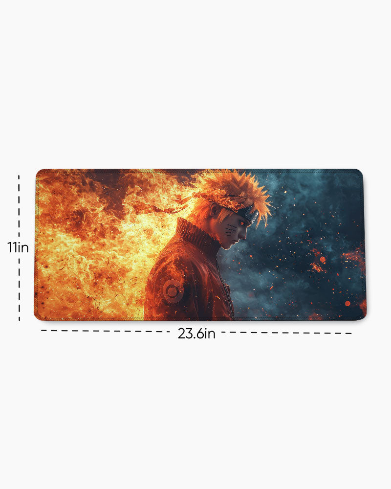 Fire and Shadow Resolve Desk Mat