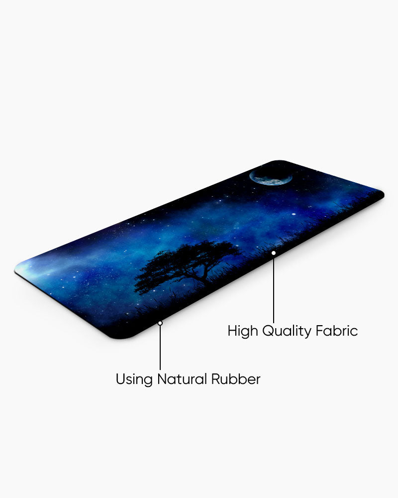 Night Landscape With Tree Desk Mat