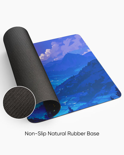 Serene Night Landscape Desk Mat