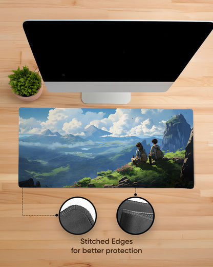 Anime character traveling Desk Mat